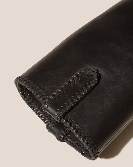 CALOBRA - Heeled Square-Toe Braided Detail Knee-High Boot