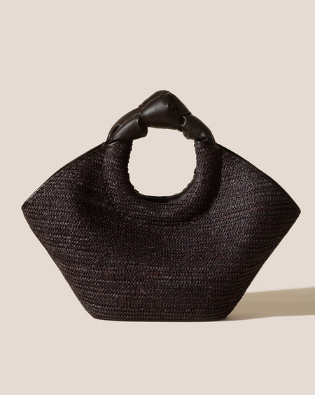 CASTELL RAFFIA - Knotted-handle Tote Bag