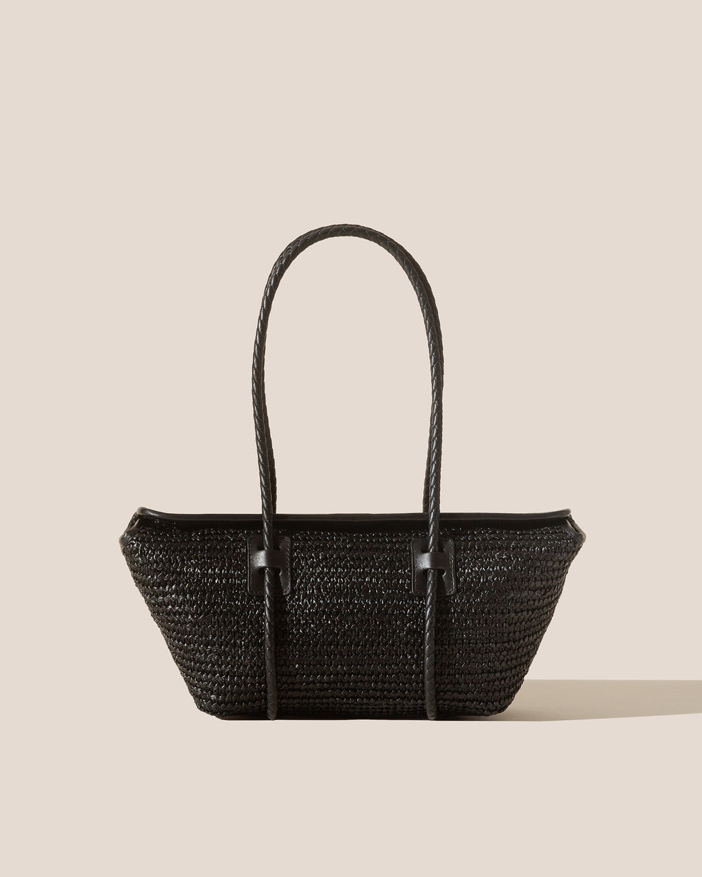 FORNA RAFFIA - Leather Framed Shoulder Bag