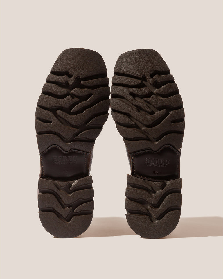 HEREU Brown Armenta Low Zipped Boots HEREU
