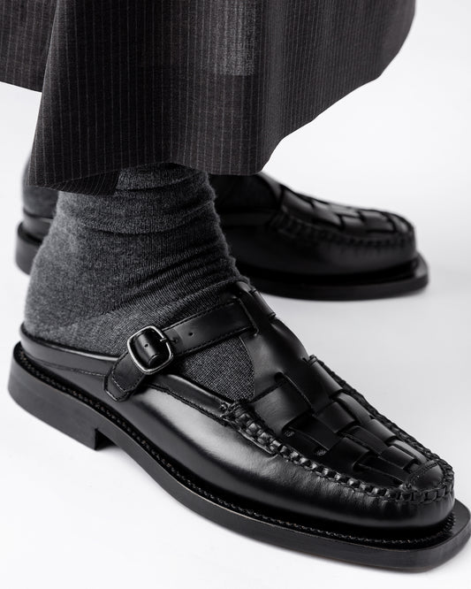 BONELL - Woven T-bar Mule Loafer