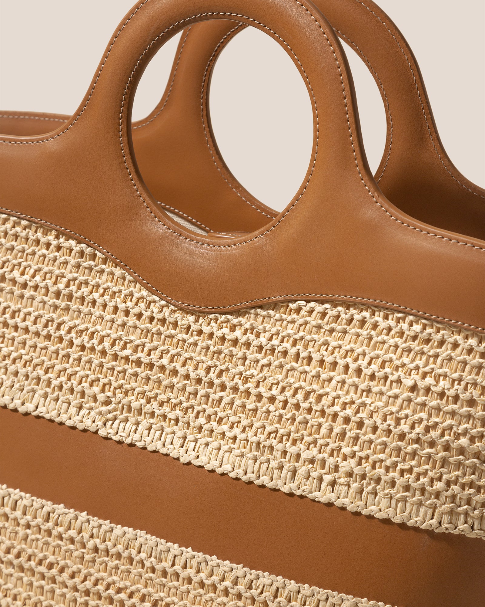 トートバッグ Hereu Nasta Bag NASTA STRIPED - Leather Framed Tote Bag – Hereu Studio