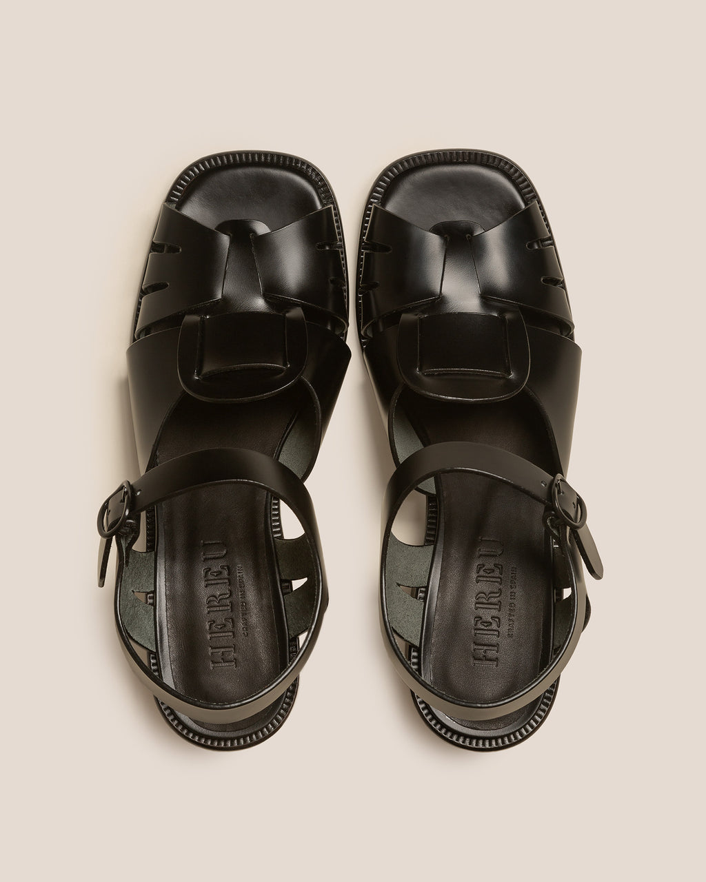 ANCORA SQUARED HEELED - Open-Toe Fisherman Sandal