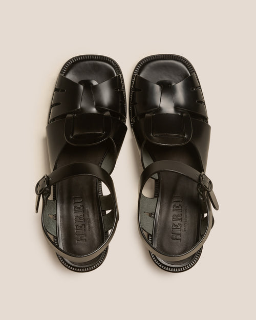 ANCORA SQUARED HEELED - Open-Toe Fisherman Sandal