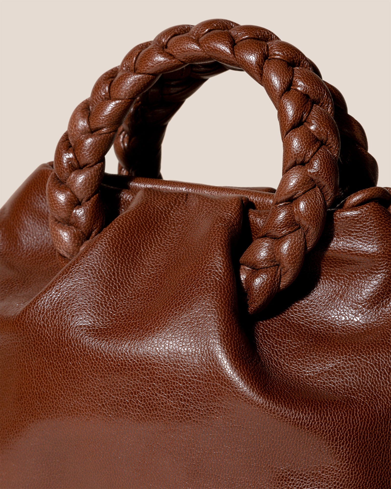 HEREU Leather Mesh Bag brown