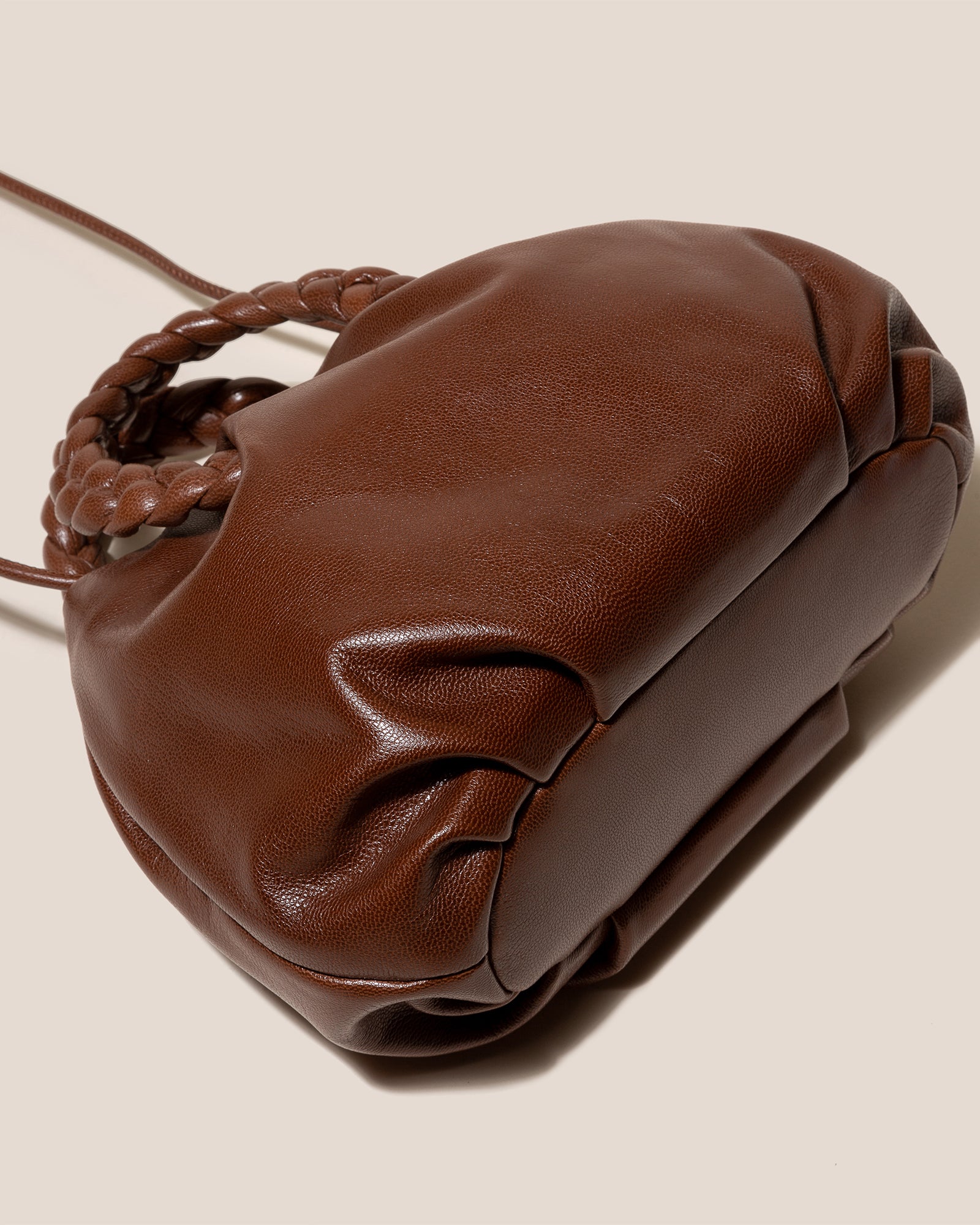 HEREU Braided Leather Top-Handle Bag