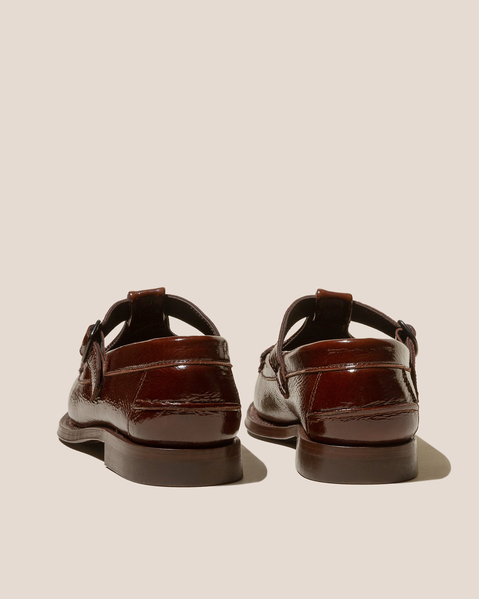 ALBER CRINKLED GLOSSY - T-bar Loafer – Hereu Studio