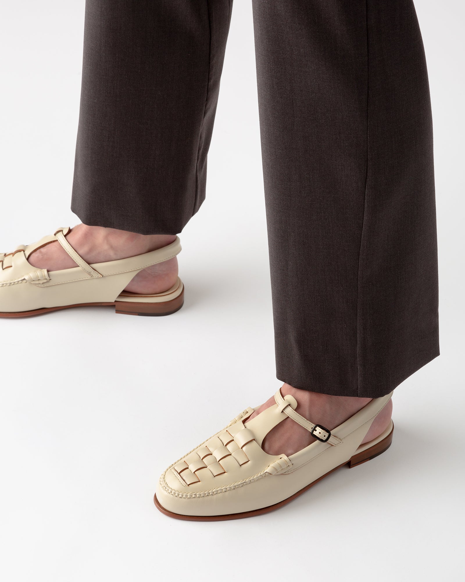 ROQUETA - Slingback T-bar loafer – Hereu Studio