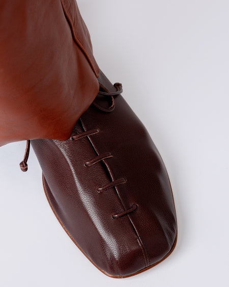 PLEGADA SHINY - Deconstructed Lace-up Shoe