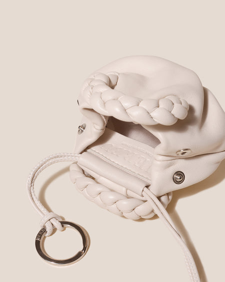 BOMBON MINI PURSE - Plaited-Handle Leather Keychain Purse