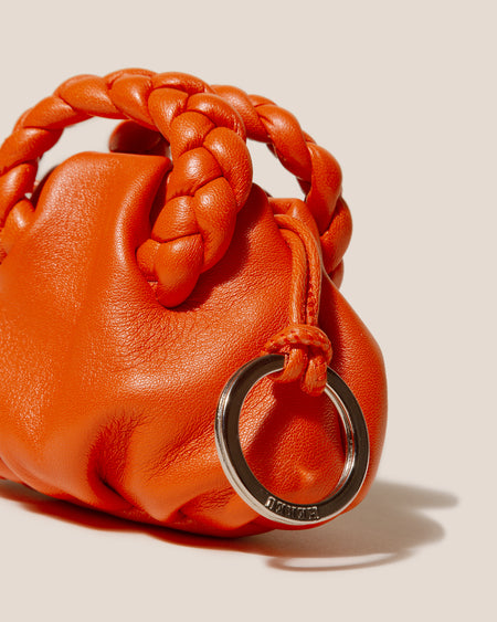 BOMBON MINI PURSE - Plaited-Handle Leather Keychain Purse