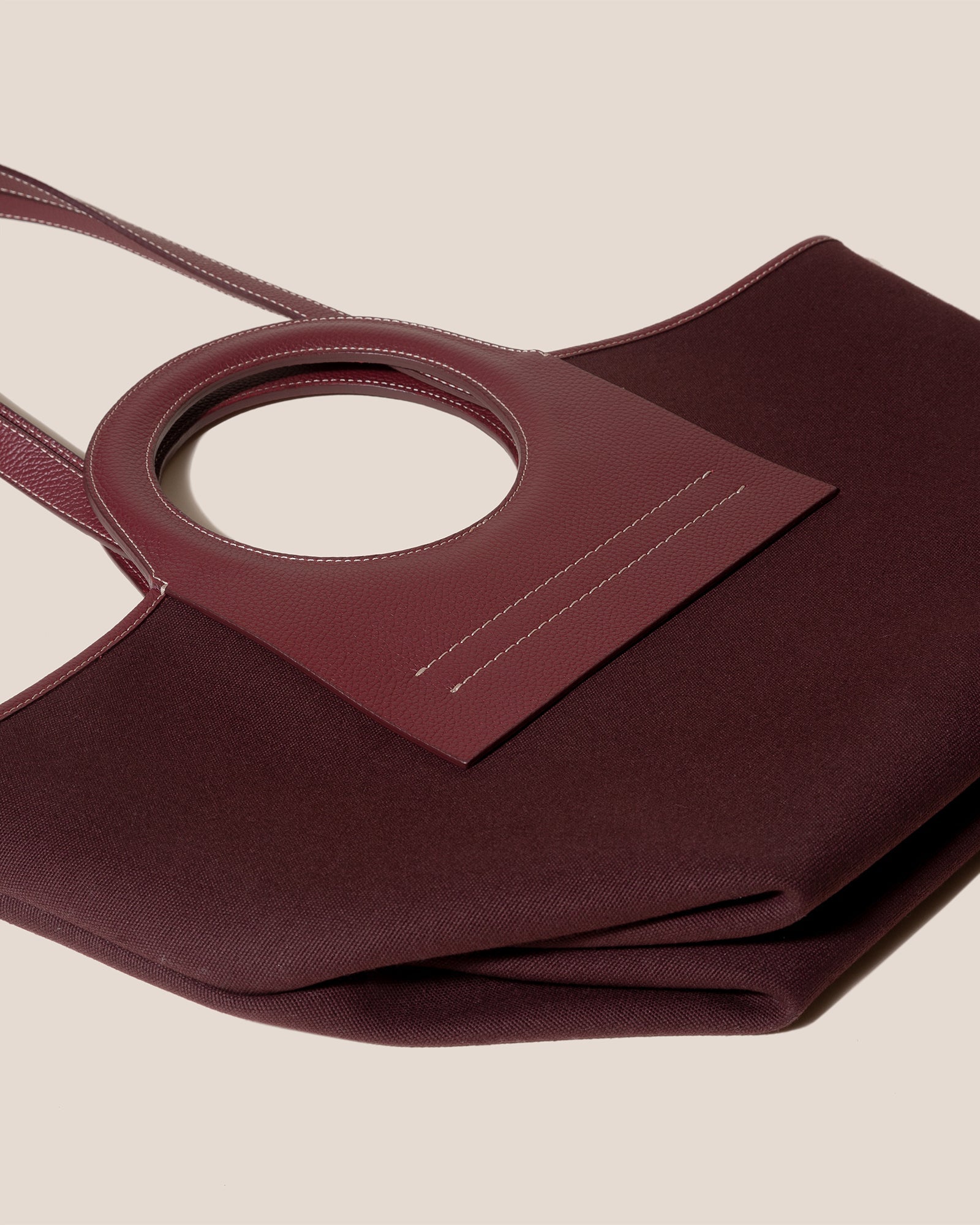 CALA S - Leather-trimmed Canvas Tote Bag – Hereu Studio