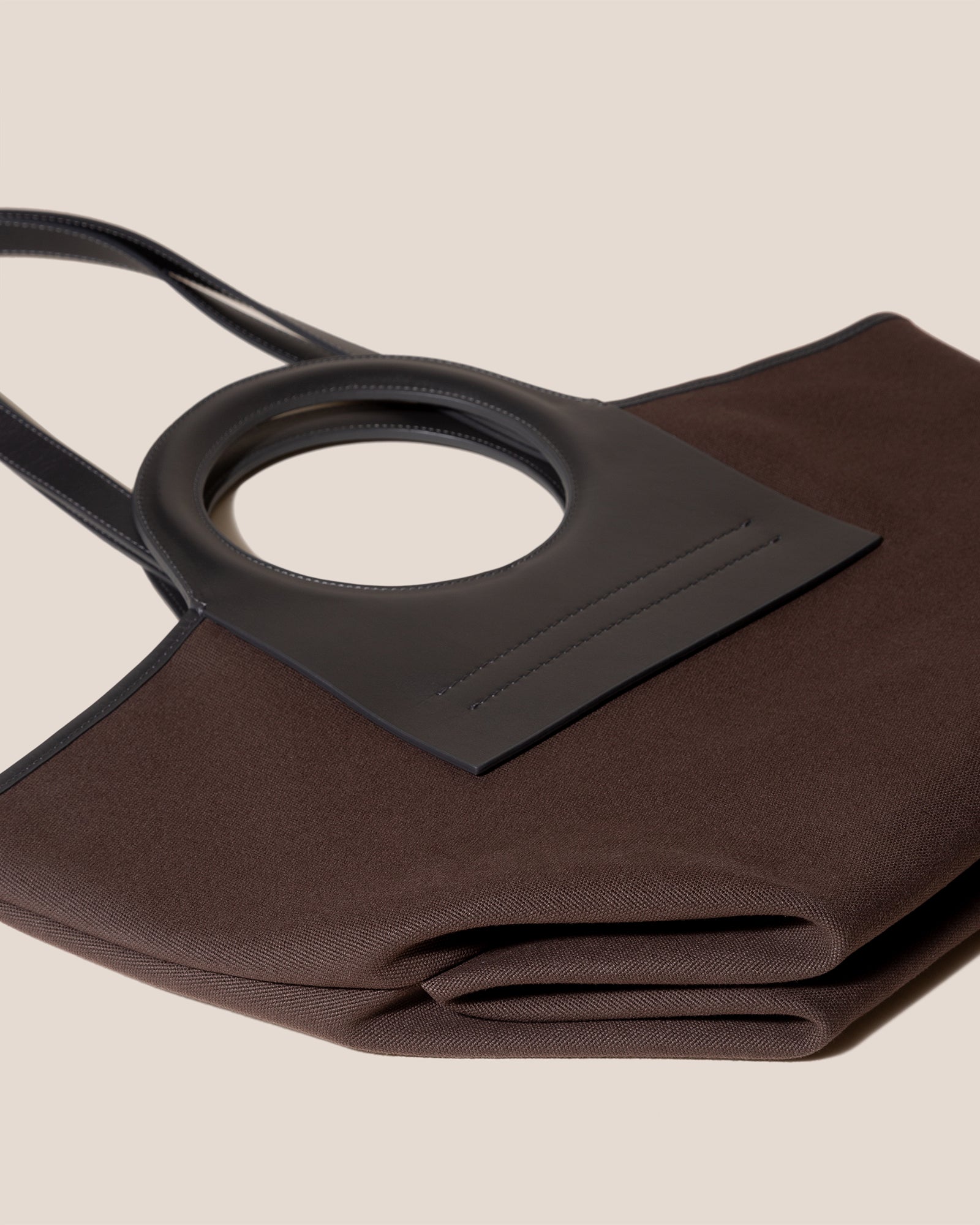CALA S - Leather-trimmed Canvas Tote Bag – Hereu Studio