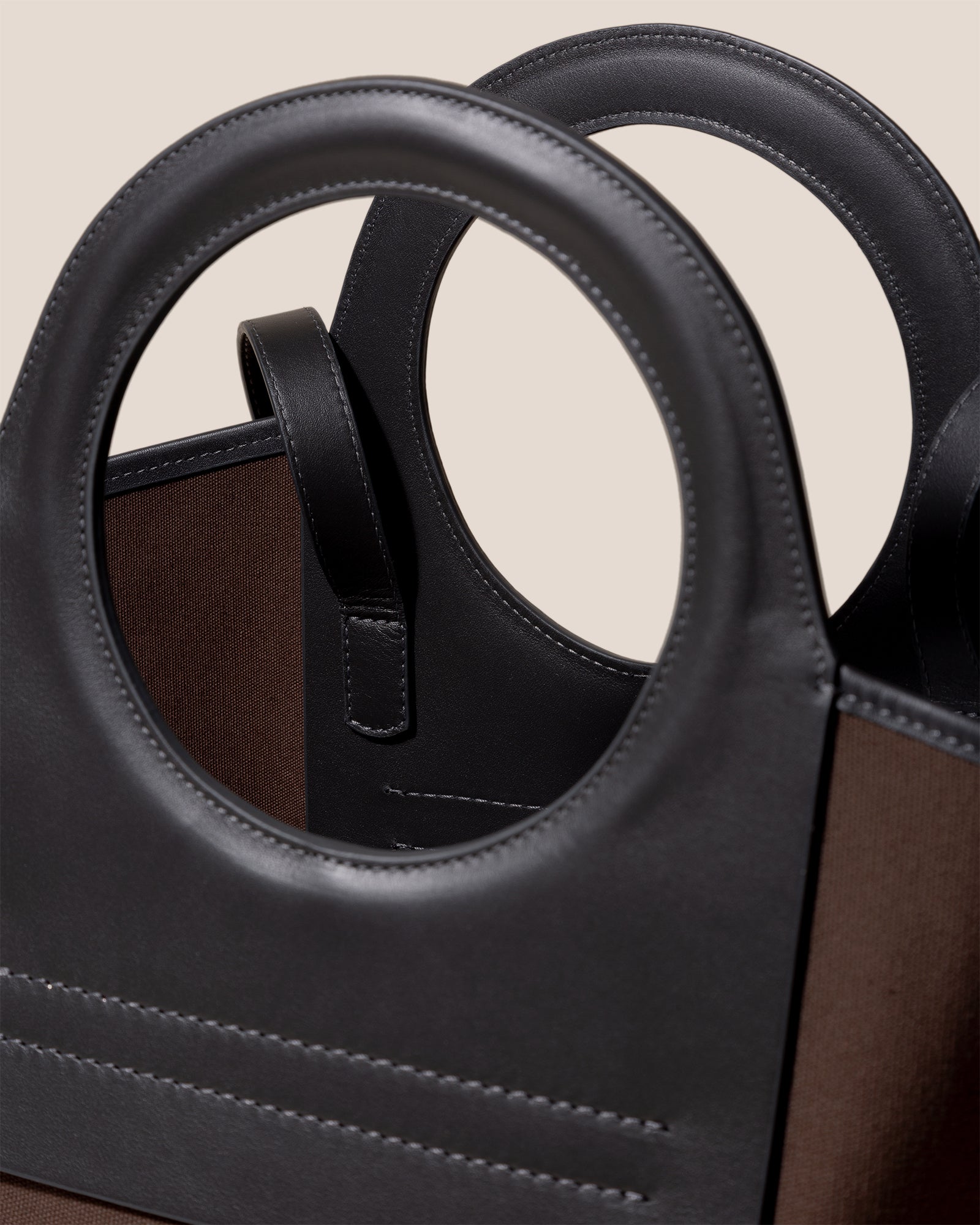 CALA S - Leather-trimmed Canvas Tote Bag – Hereu Studio