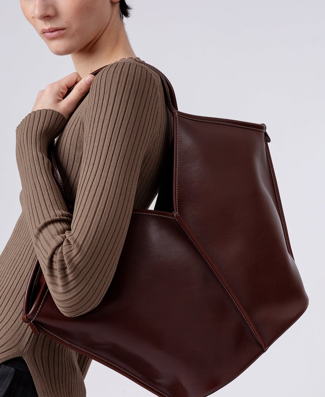CALELLA - Leather-trimmed Organic Cotton Tote Bag – Hereu Studio