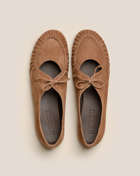 COVETA SUEDE - Pleated Lace-up Loafer