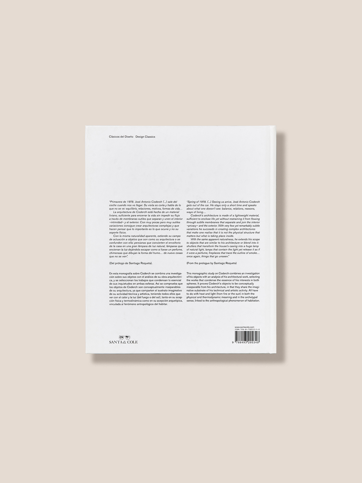 JOSÉ ANTONIO CODERCH - Design Biography Book by Antonio Armesto & Rafael Diez