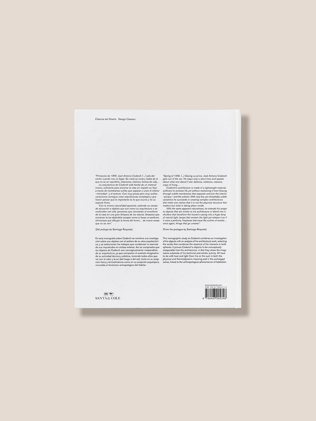 JOSÉ ANTONIO CODERCH - Design Biography Book by Antonio Armesto & Rafael Diez