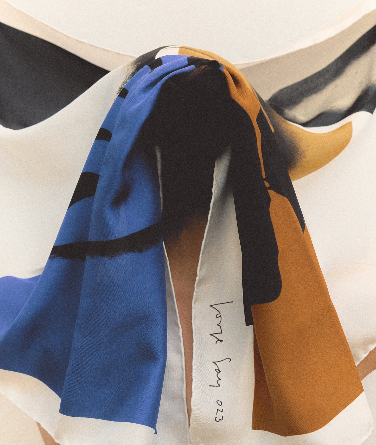 "Los Fugaces Párpados" Handkerchief - Limited Edition Silk Handkerchief of Artwork by Jorge Gay