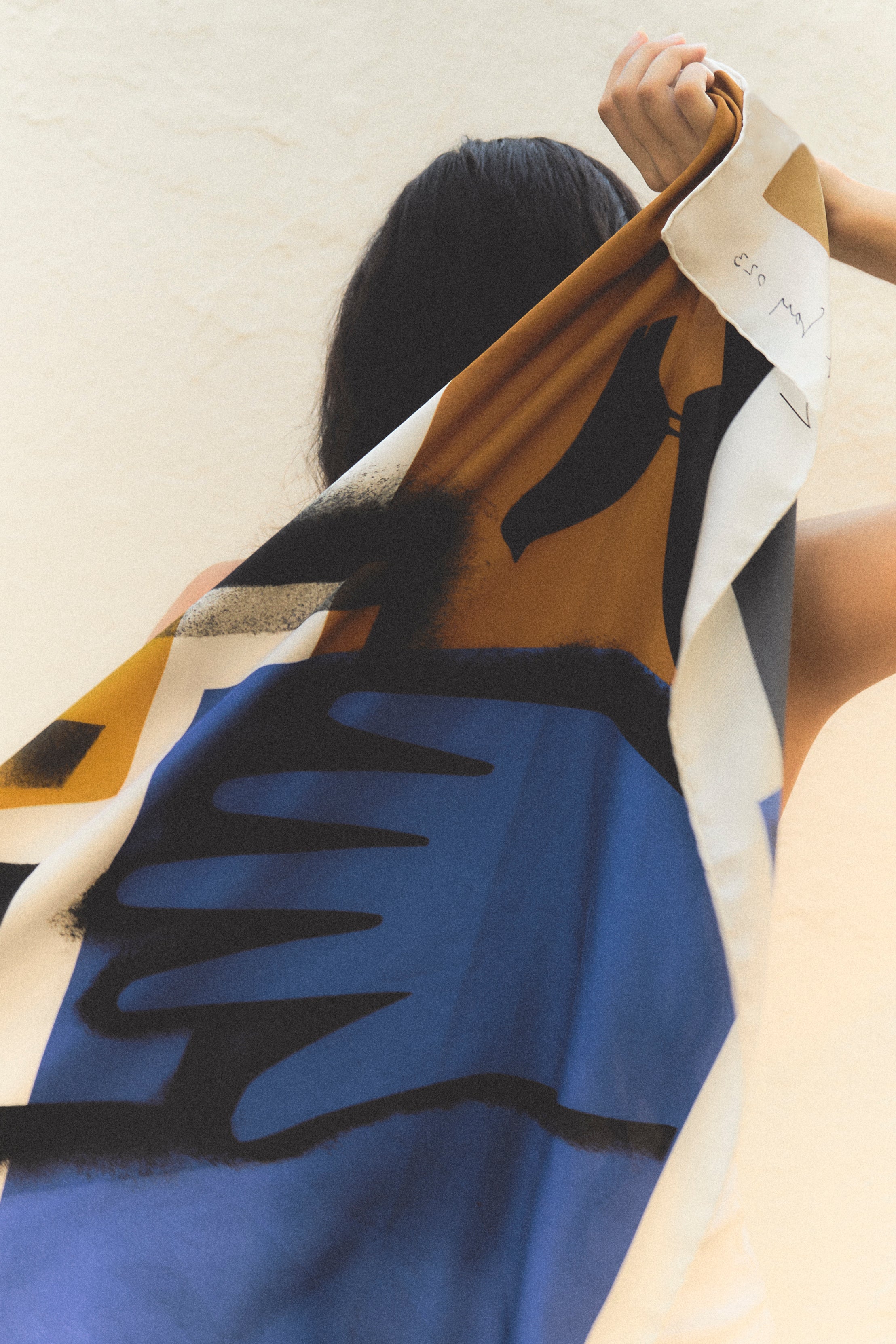 "Los Fugaces Párpados" Handkerchief - Limited Edition Silk Handkerchief of Artwork by Jorge Gay