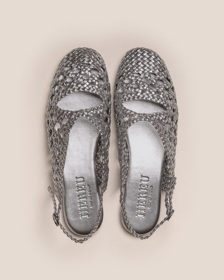 EMPURIA METALLIC - Woven Slingback Sandal