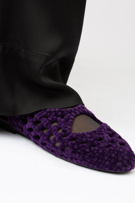 EMPURIA VELVET - Woven Slingback Sandal