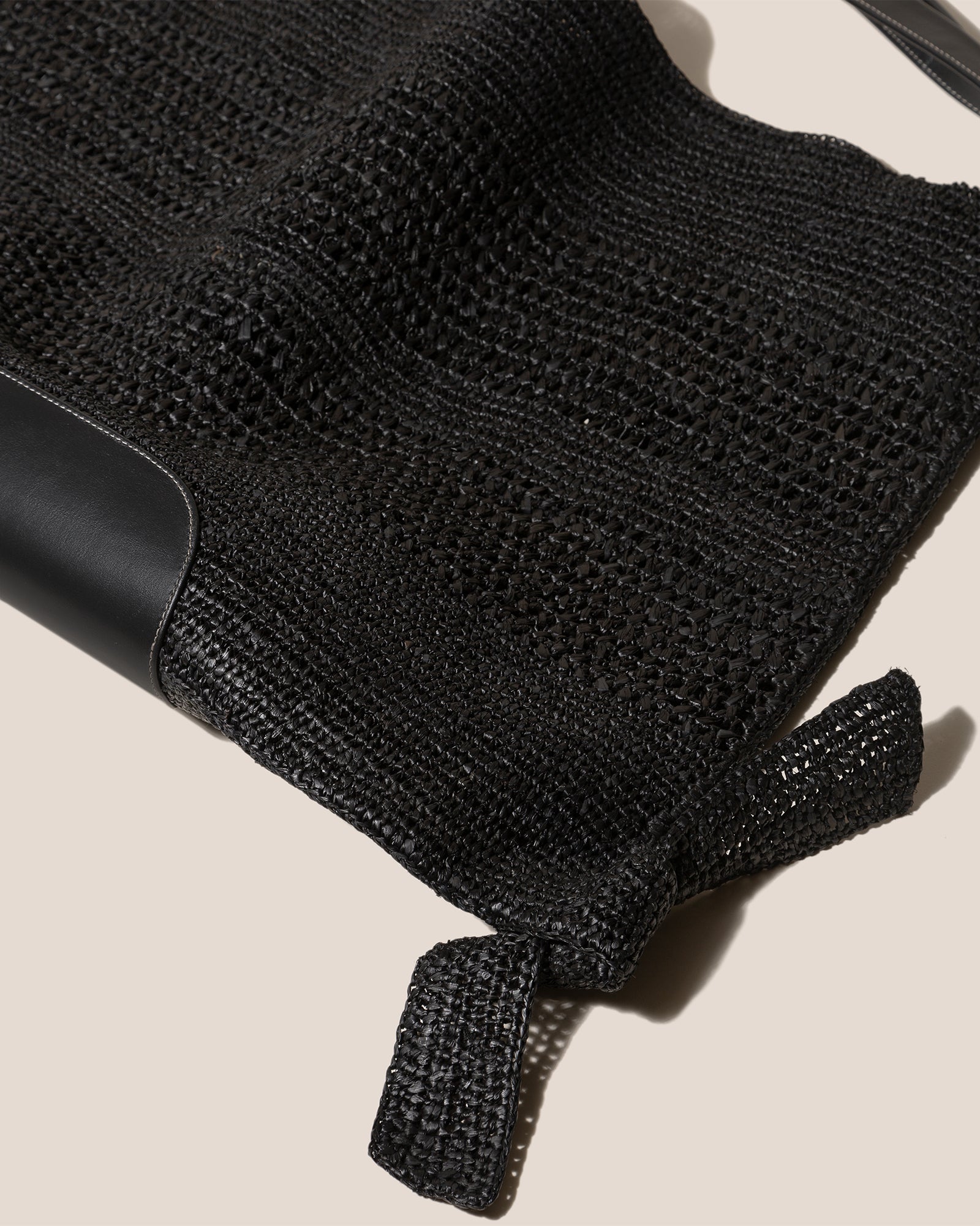 CADOR - Slouchy Crocheted Raffia Shoulder Bag