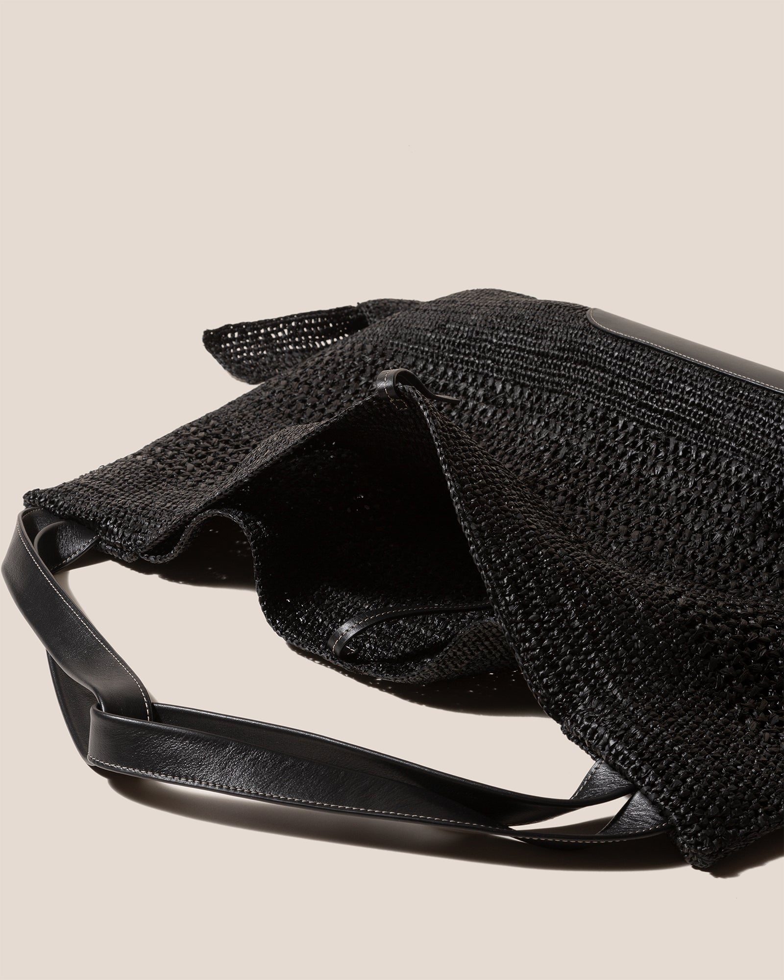 CADOR - Slouchy Crocheted Raffia Shoulder Bag