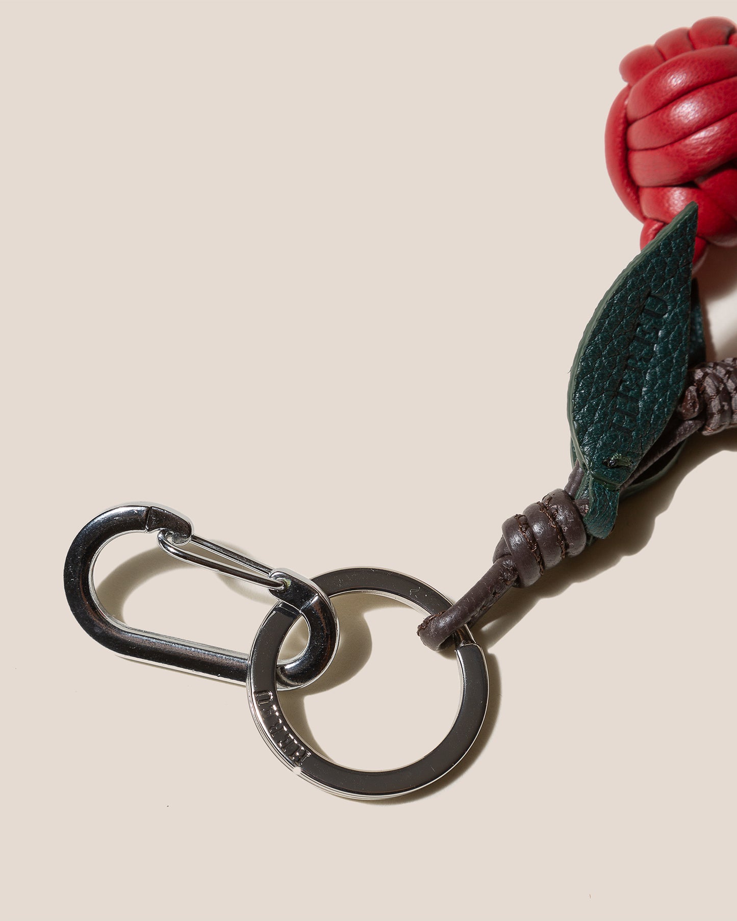CIRERES - Hand-Knotted Cherries Leather Key Holder