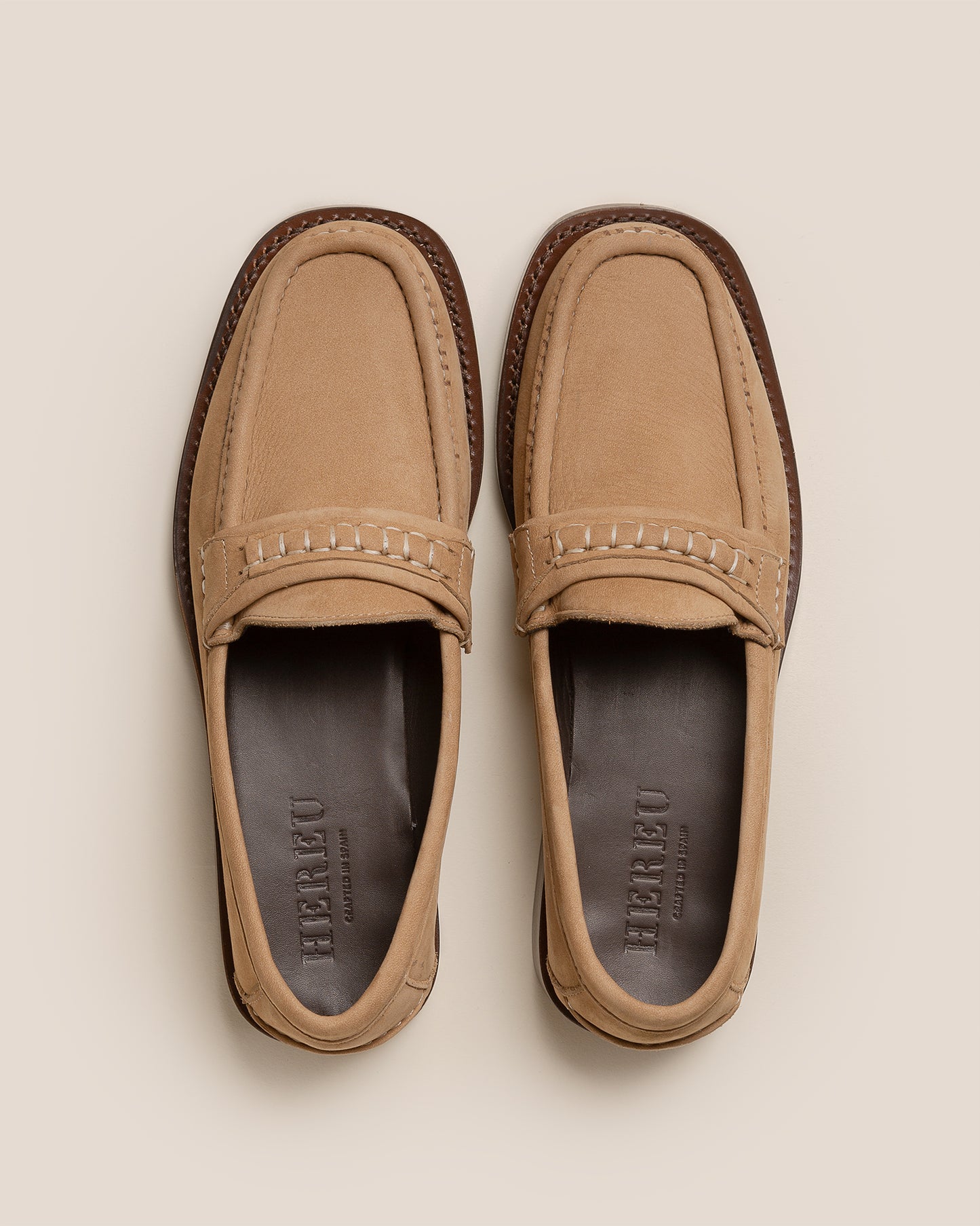 BORADA BORDÓN NOBUCK - Slip-on Moc Toe Loafer