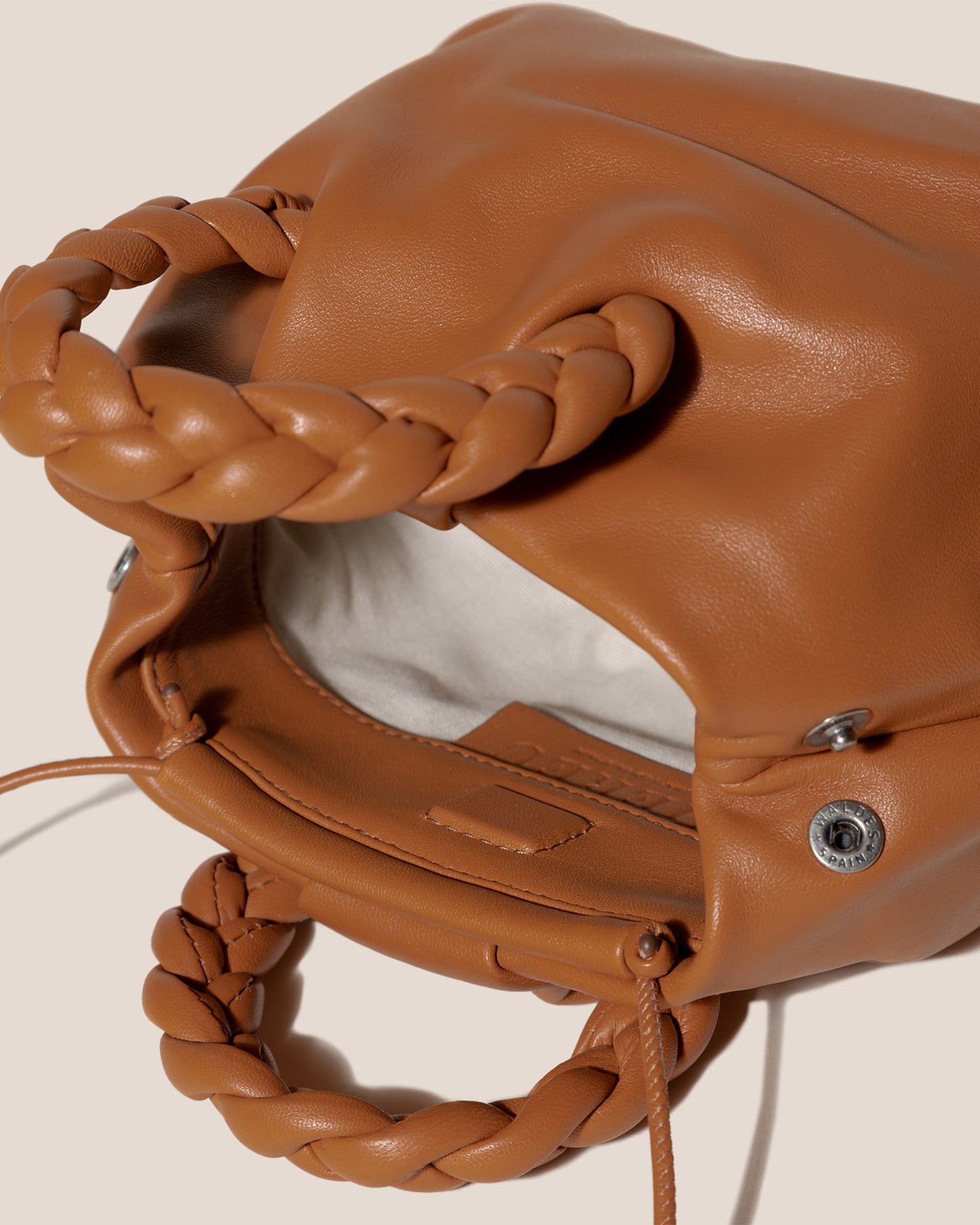BOMBON - Small Plaited-handle Leather Crossbody Bag