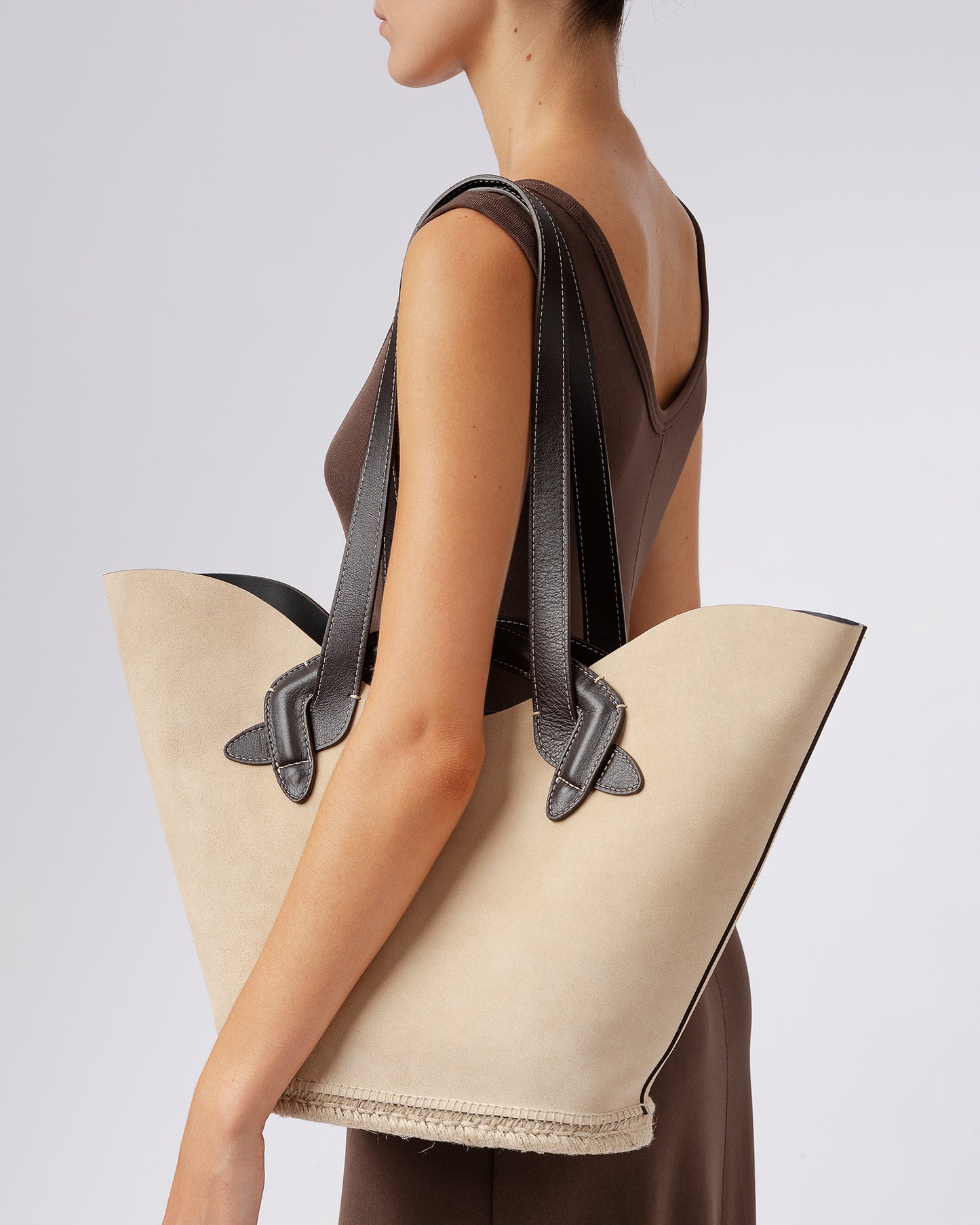 CARAVA SUEDE - Espadrille Suede Tote Bag