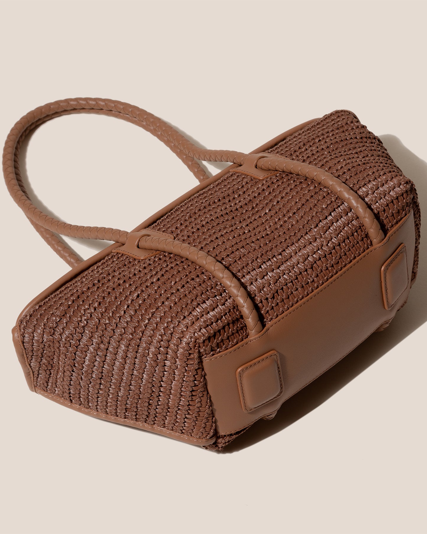 FORNA RAFFIA - Leather Framed Shoulder Bag