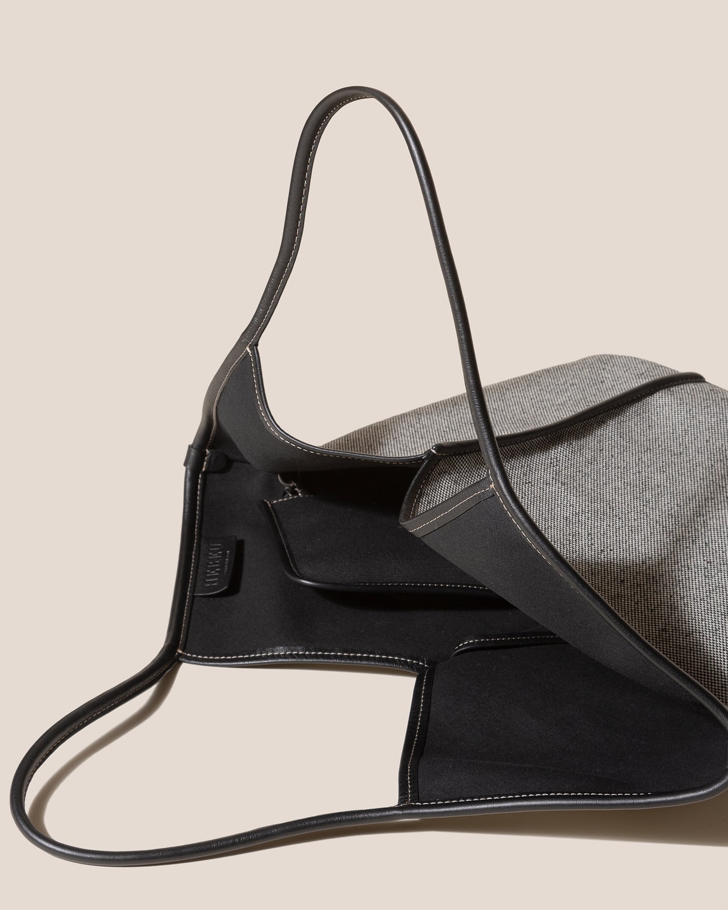 CALELLA FABRIC - Leather-trimmed Canvas Tote Bag