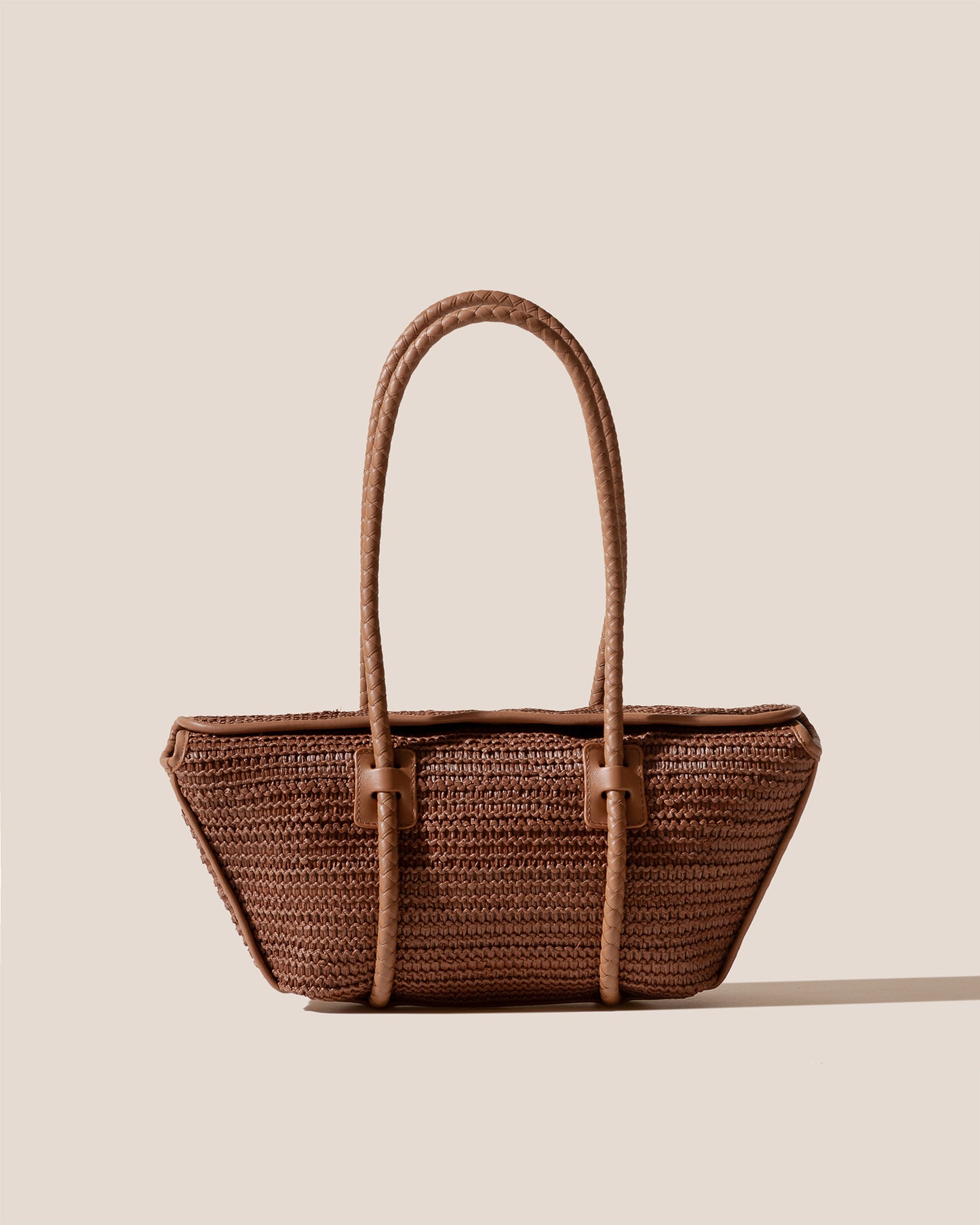 FORNA RAFFIA - Leather Framed Shoulder Bag