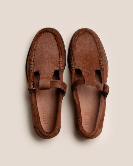 ALBER CALF HAIR - T-bar Loafer