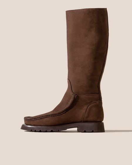 RIERA SPORT HIGH NOBUCK - Moc Toe Knee High Boot