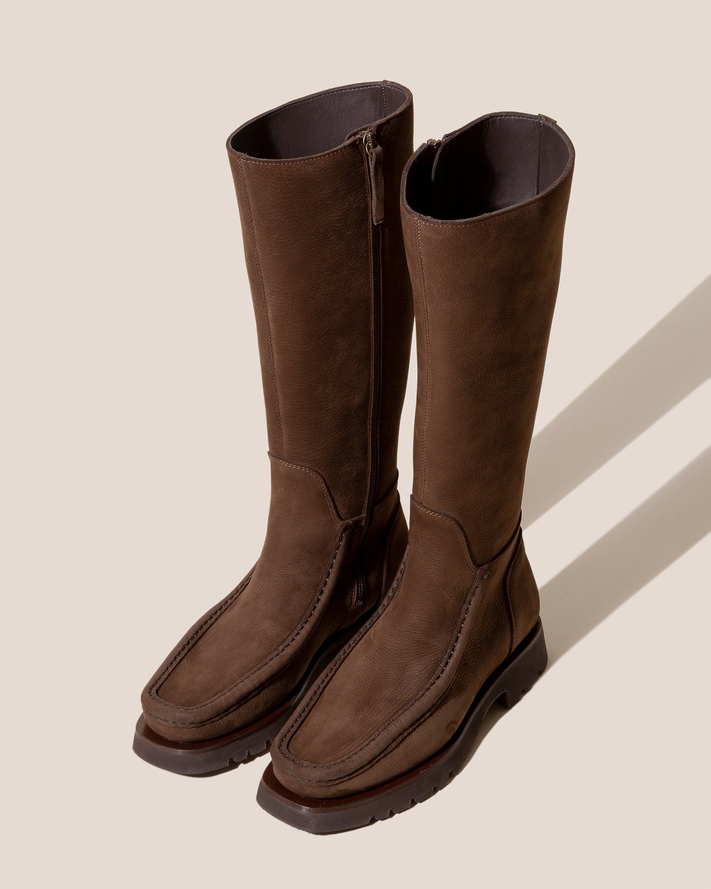 RIERA SPORT HIGH NOBUCK - Moc Toe Knee High Boot
