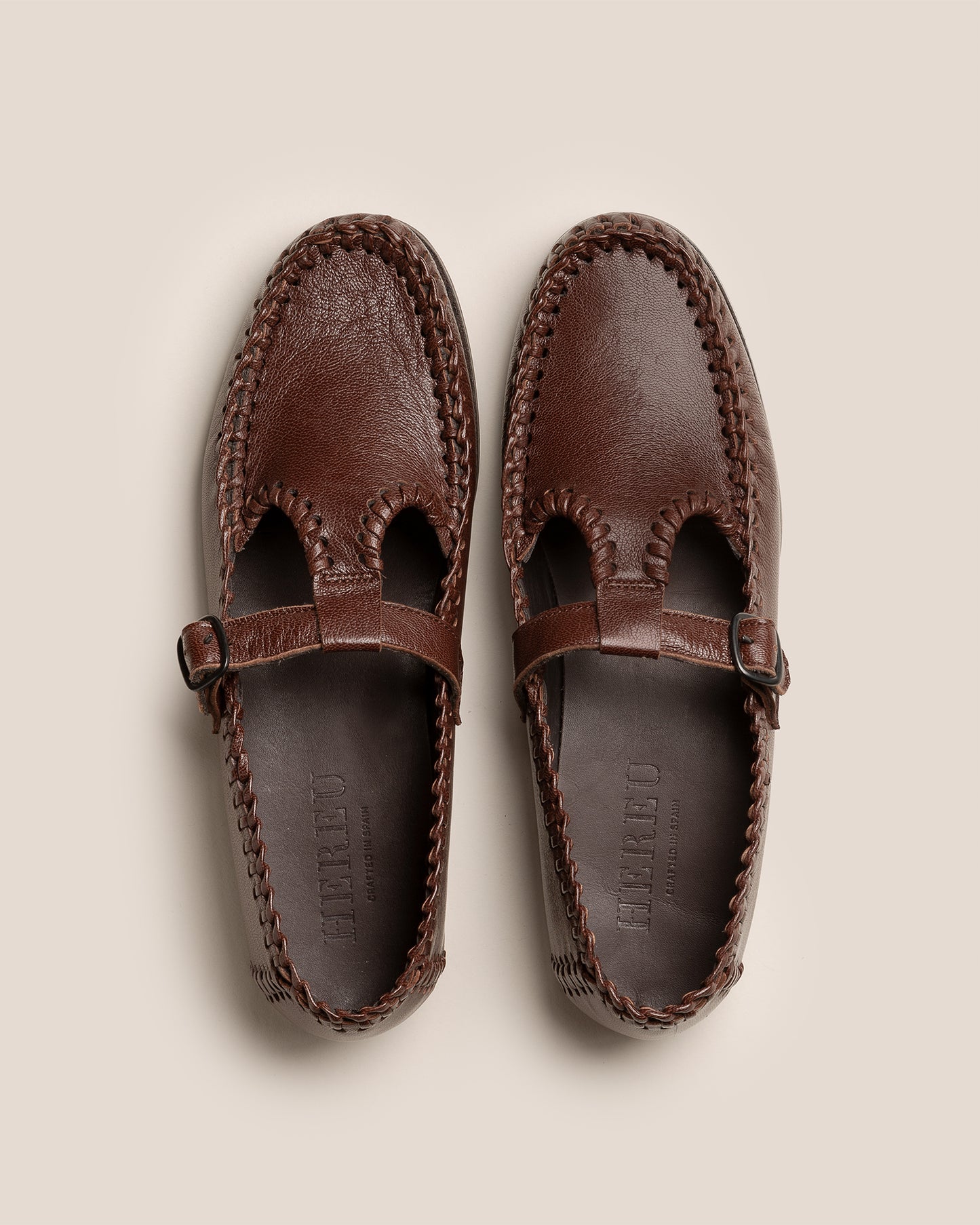 ALCOVER SUPPLE SHINY - Braided Seams T-bar Loafer