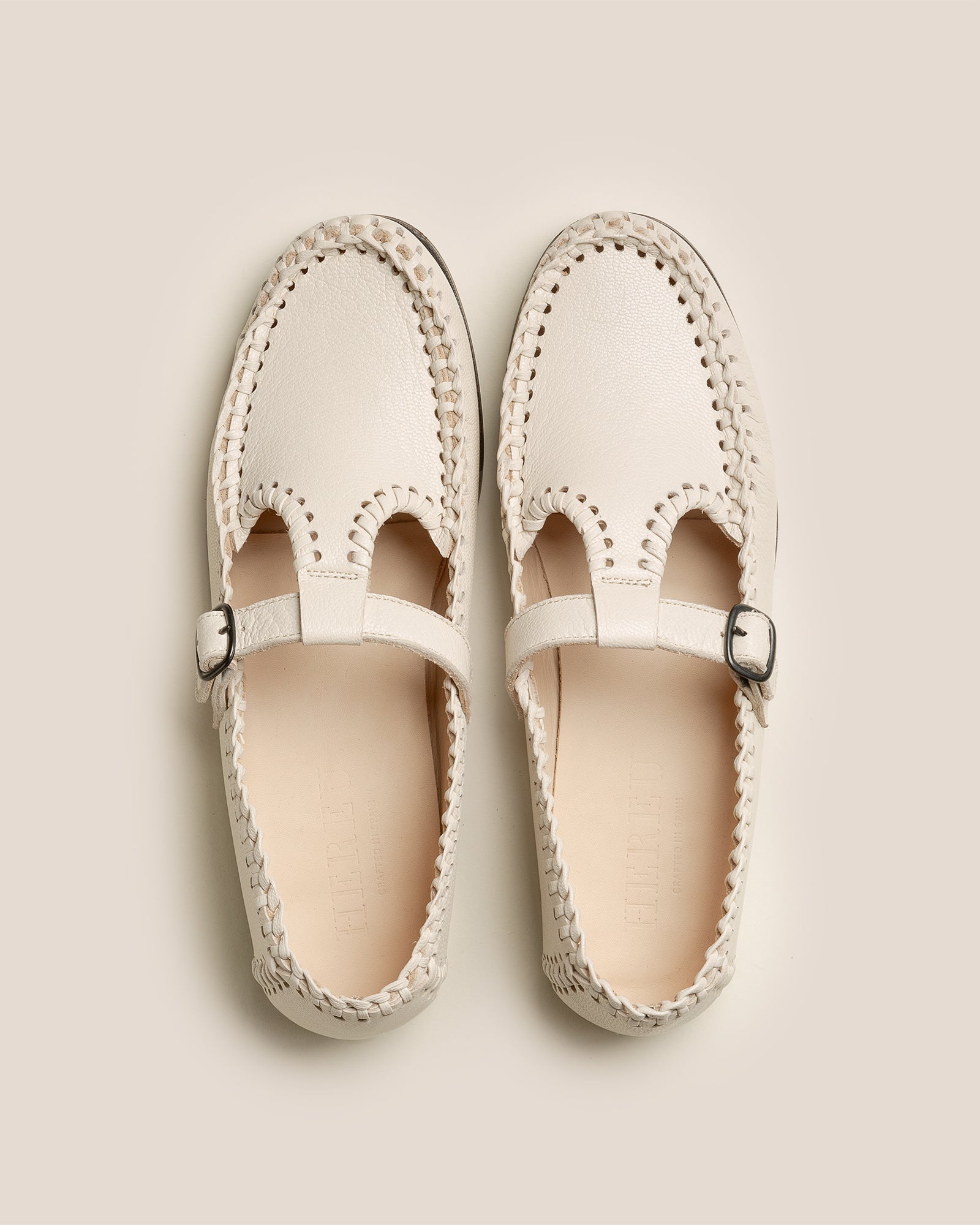 【HEREU】ALCOVER SUPPLE SHINY Braided Seams T-bar Loafer ALCOVER SUPPLE SHINY - FOR ALL - Braided Seams T-bar Loafer
