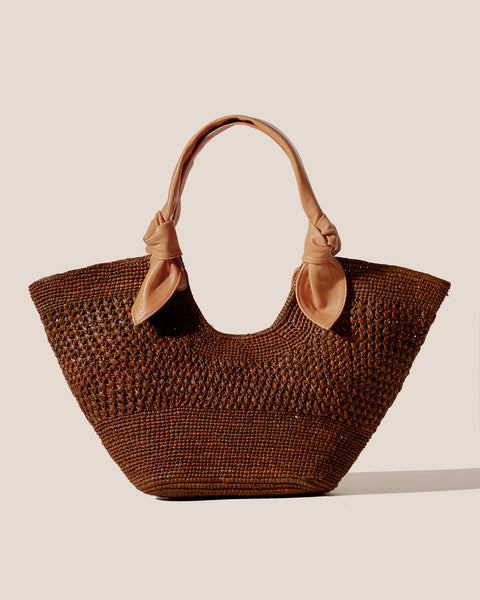 【HEREU】FONOL BASKET Leather-Trimmed Handwoven Basket FONOL BASKET - Leather-Trimmed Handwoven Basket – Hereu Studio