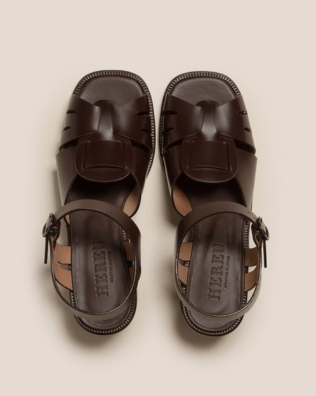 ANCORA SQUARED HEELED - Open-Toe Fisherman Sandal