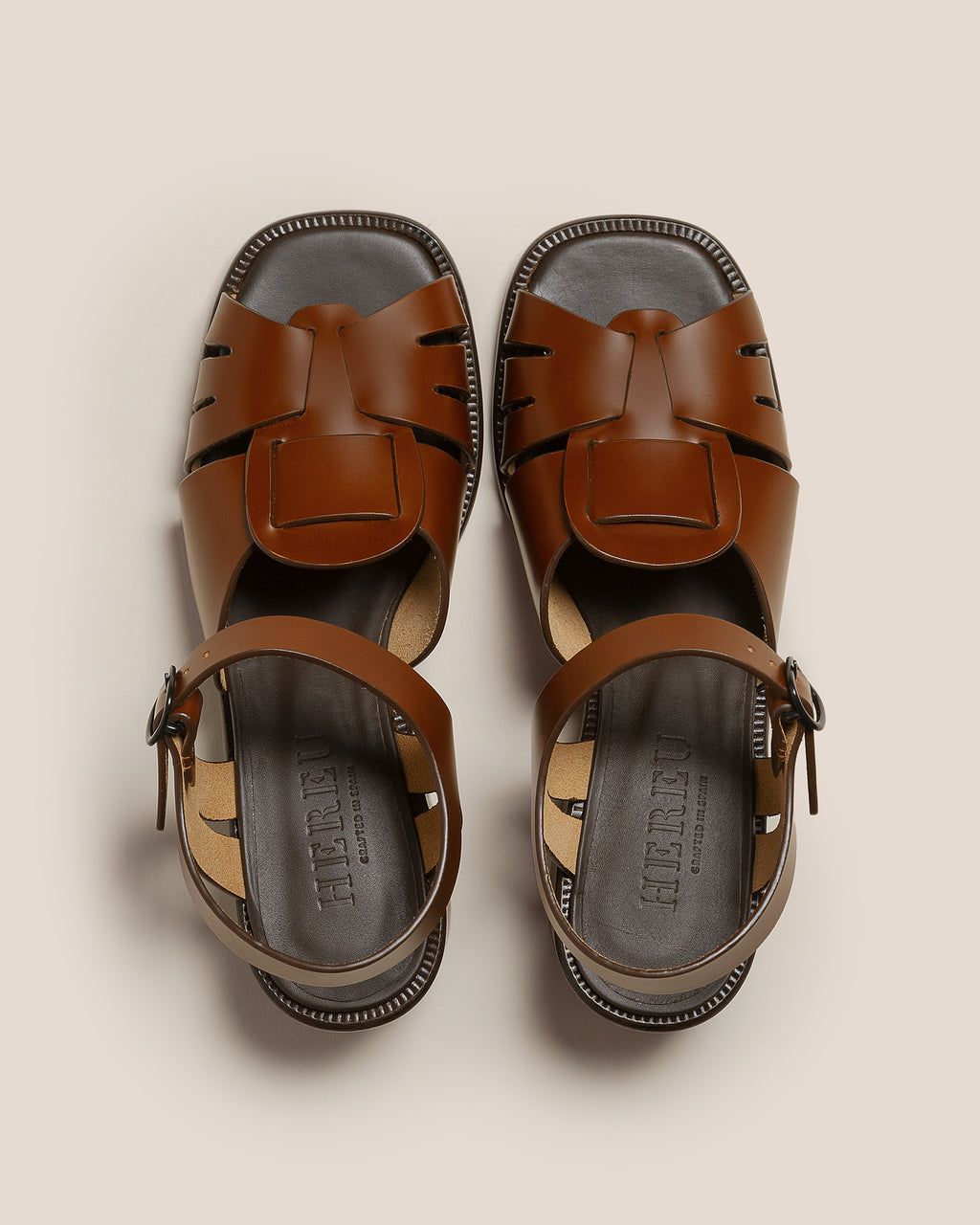 ANCORA SQUARED HEELED - Open-Toe Fisherman Sandal