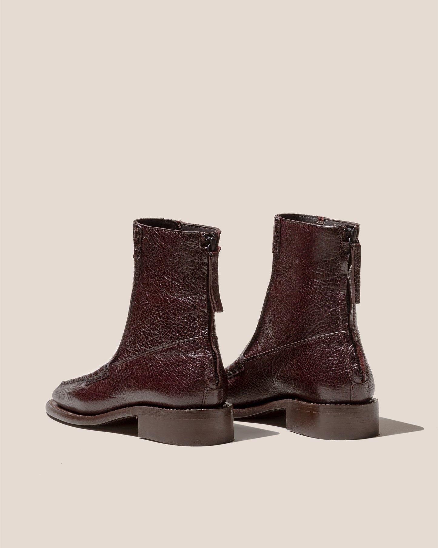 QUADRA GRAINY - Square Toe Back Zip Boot