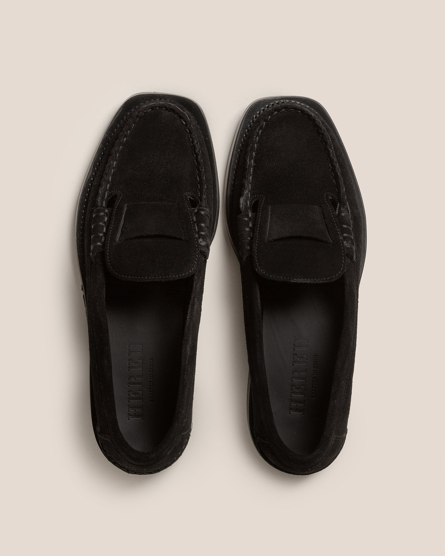 SINEU SUEDE - Interlaced-detail Slip-on Loafer