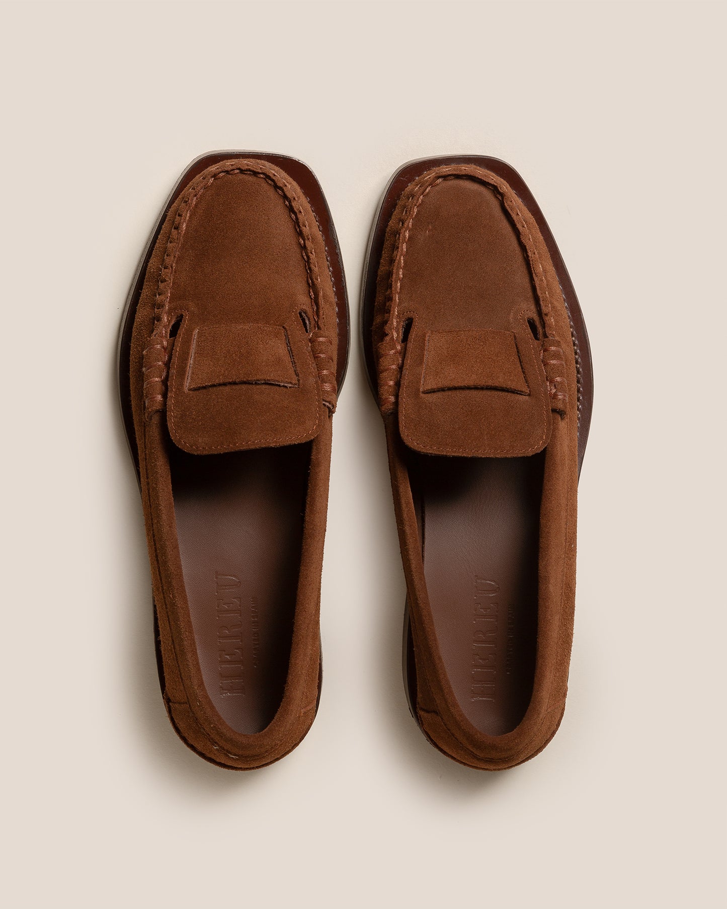 SINEU SUEDE - Interlaced-detail Slip-on Loafer