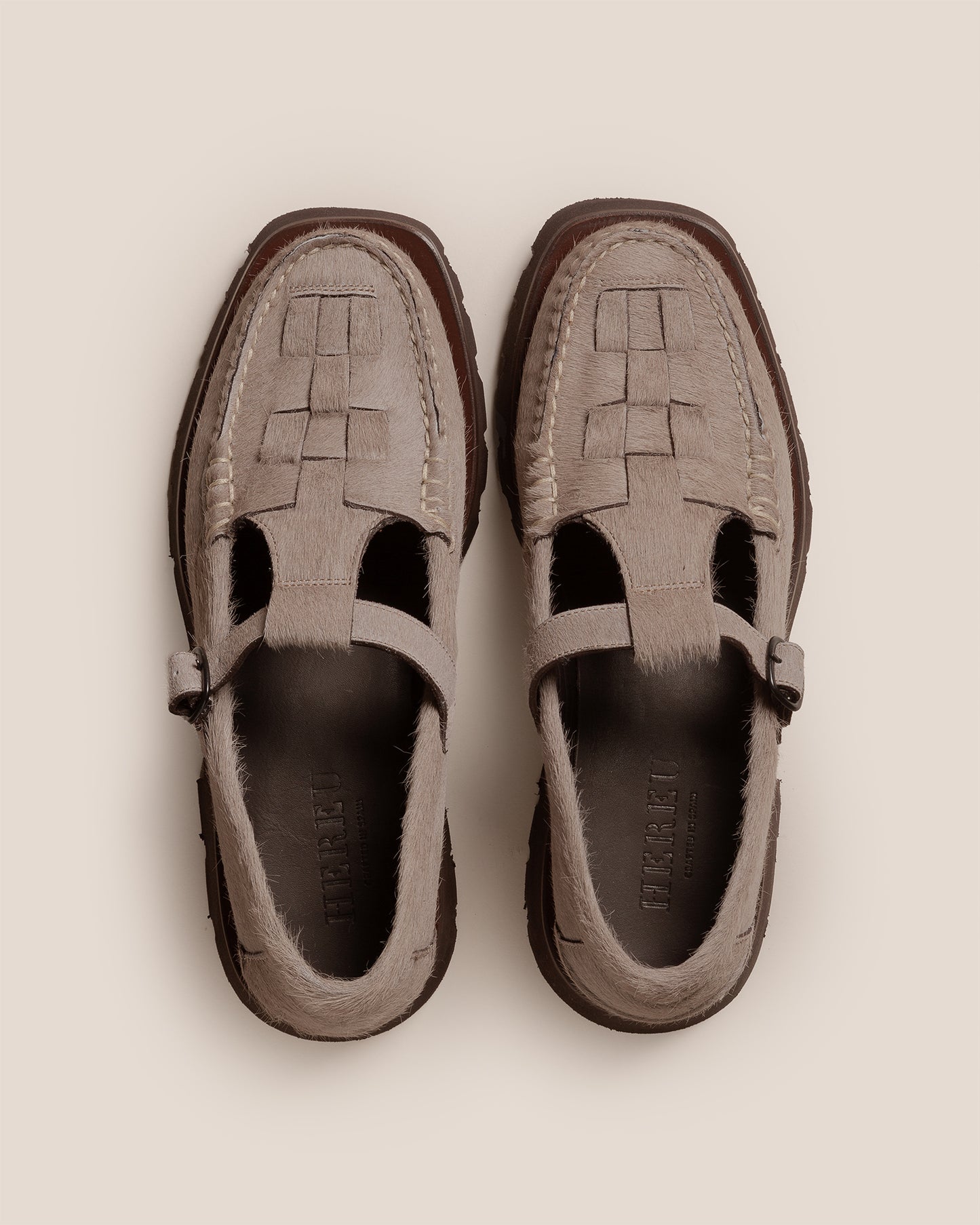 SOLLER SPORT CALF HAIR - Tread Sole T-Bar Loafer