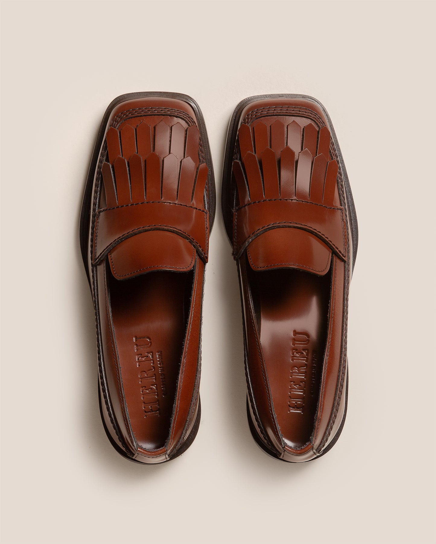 AINA POLISHED - Fringed Slip-On Loafer