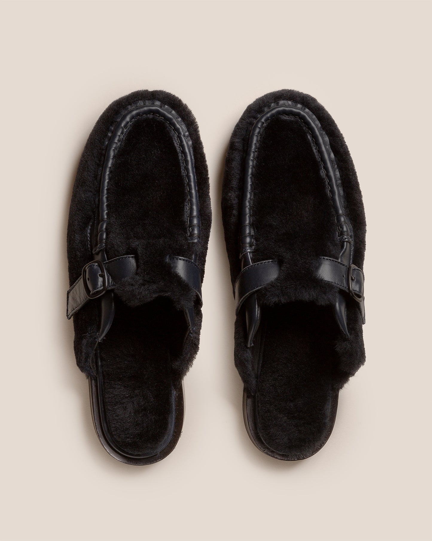 BARRACA SHEARLING - Buckle-strap Mule Loafer