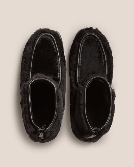 ARMENTA LOW ZIPPED - Shearling Low-calf Back Zip Boot